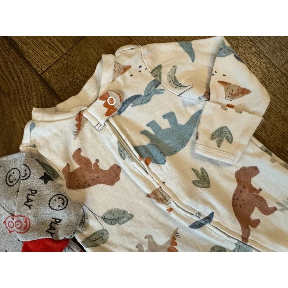 Baby Boy Sleepers Newborn Rompers  Clothes Footies Lot Sleep N Play Bundle Smile
